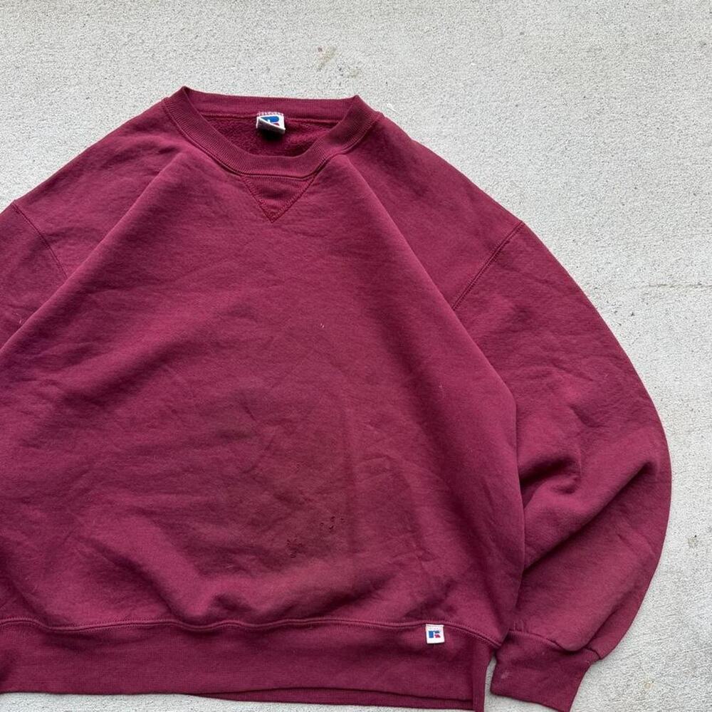 Vintage russell athletic sweatshirt burgundy large
